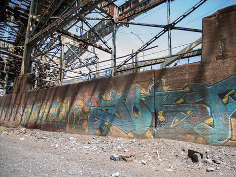 Concrete and aged paint