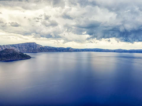 Heavens above crater lake blue