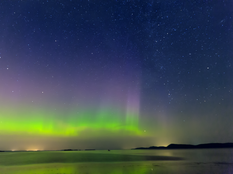 Aurora Borealis over Lake Champlain