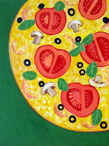 Pizza with tomatoes
