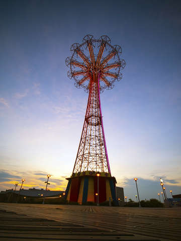 Parachute jump in coney island
