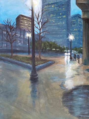 Haymarket in the rain
