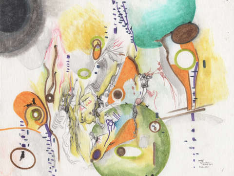Abstract with cats