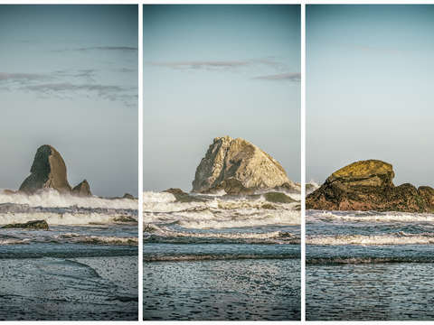 Stacks rocks triptych