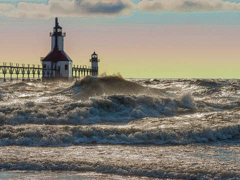 St joseph lighthouse painterly