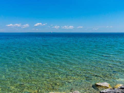 The blue lake huron