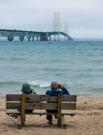 Viewing mackinac bridge