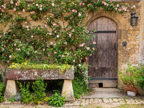 Lacock abbey courtyard door 2