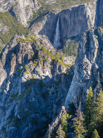 Yosemite falls and valley