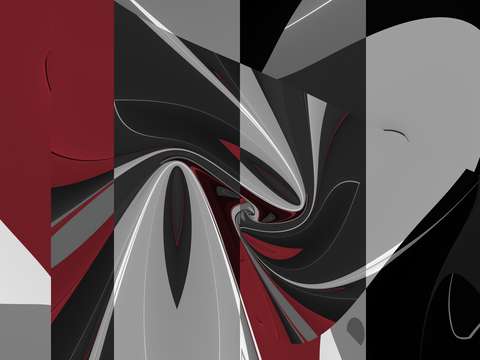 Red on black white 4
