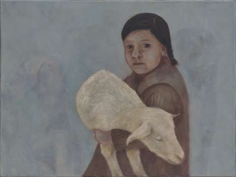 Girl with Lamb