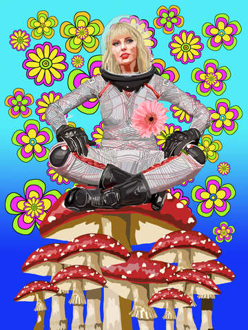 Pop art astronaut