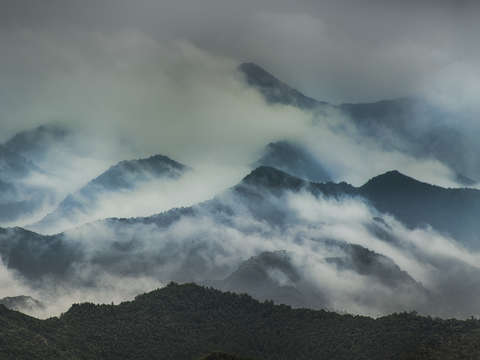 Panorama of the kumano sanzen roppyaku po
