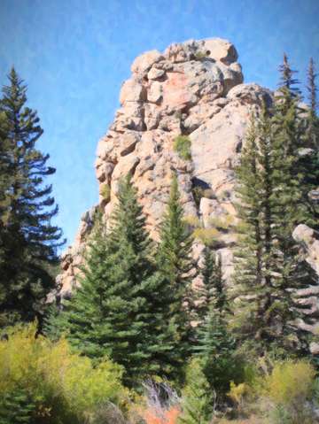 Outcrop along tarryall creek