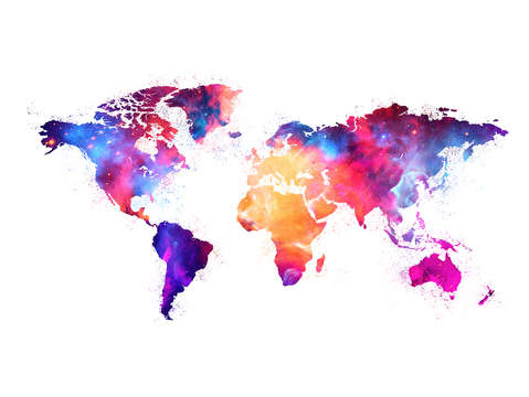 Artistic world map v