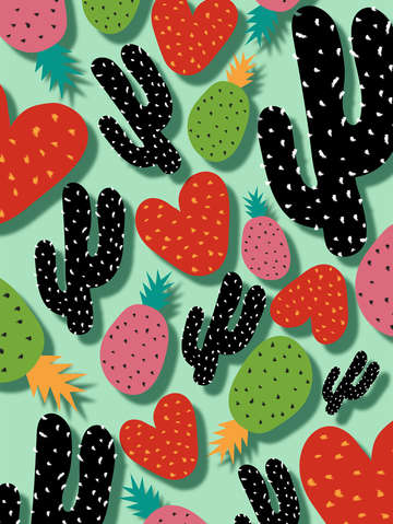 Cactus love ans pineapples