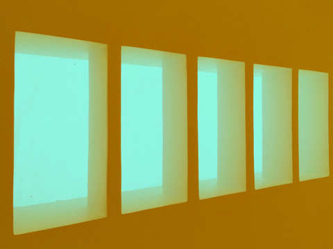 Skylight aqua and orange
