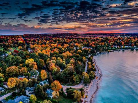 Little traverse bay sunset dji 0187
