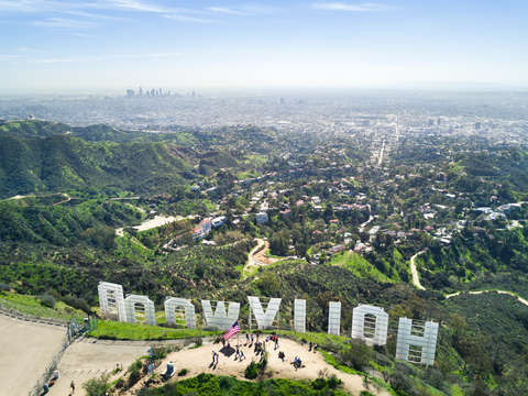 Behind the hollywood sign