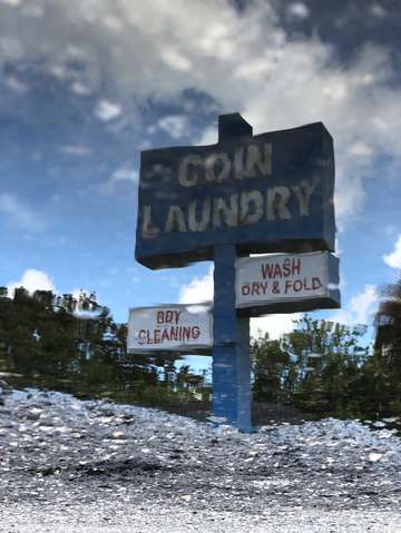 Blue coin laundry