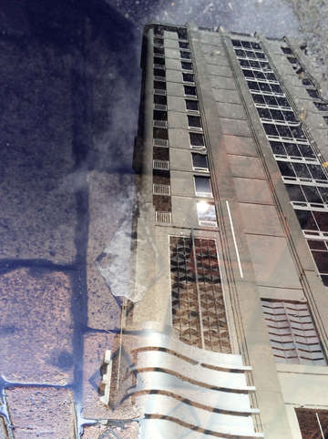 Downtown building cobblestone