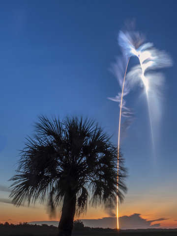 Florida in a single frame spacex launch