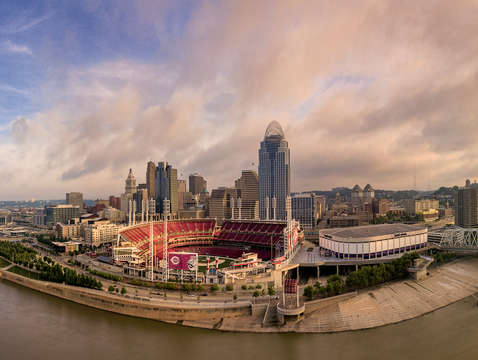 Ohio river panorama in cincinnati