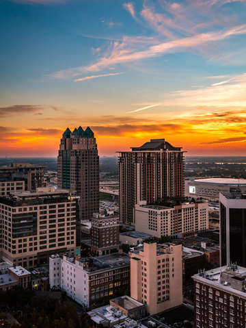 Sunset over orlando
