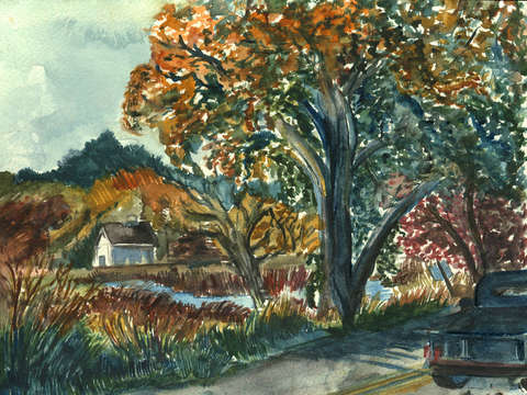 Enjoying autumn on the road in lincoln