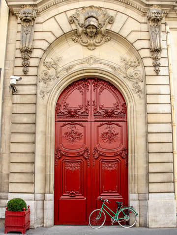 Red door with bike