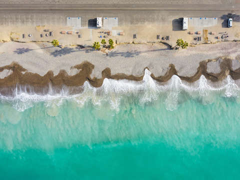 Capistrano beach birds eye aerial