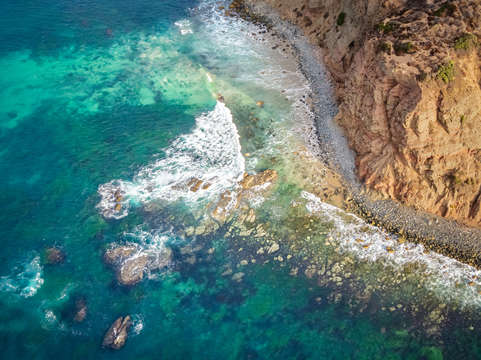 Dana point aerial wave detail