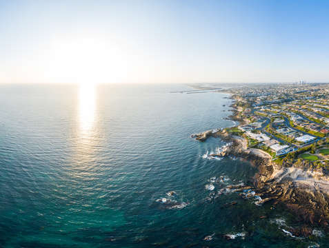 Crystal cove aerial panorama color