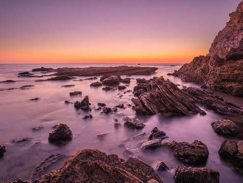 Crystal cove rocks and waves