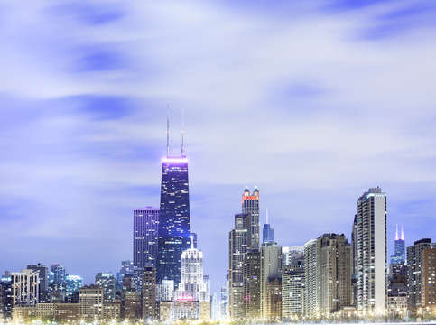 Chicago under clouds