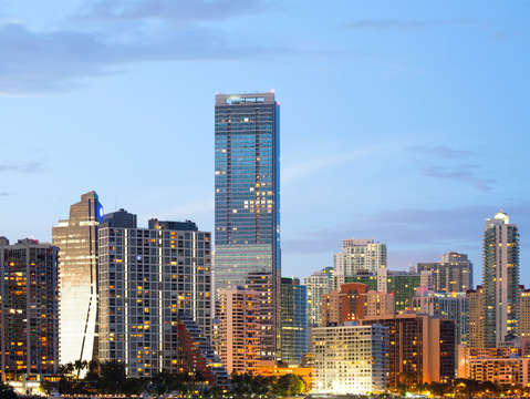 Skyline of brickell district in miami