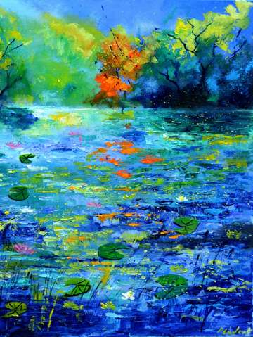 Light on a pond