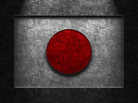 Japanese flag stone texture