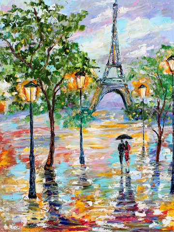 Paris rainy reflections
