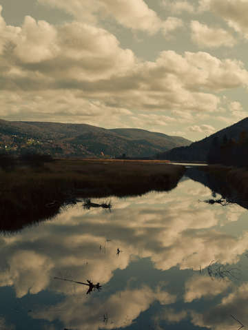 Clouds above and below