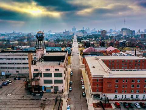 Watertower skyline dji 0690
