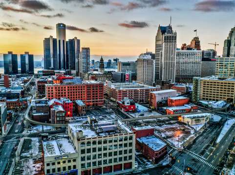 Detroit downtown buildings dji 0732