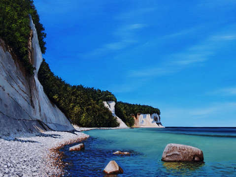 Chalk cliffs of ruegen island