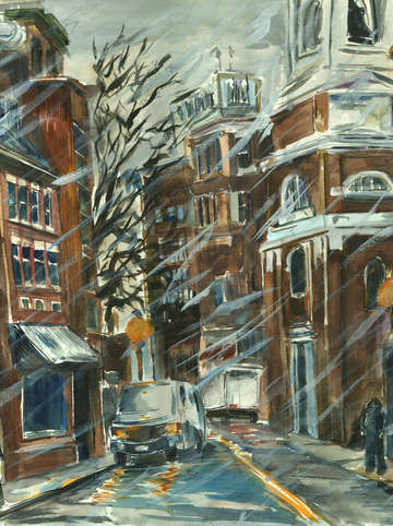 Hanover street sleet bostons north end