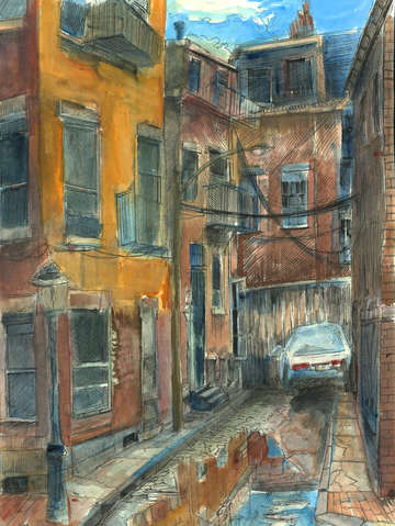 Warm alley in bay village
