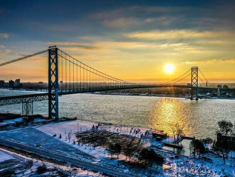 Detroit ambassador bridge dji 0750