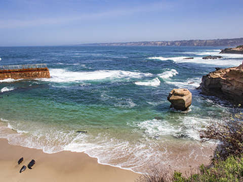 Childrens pool in la jolla with seals