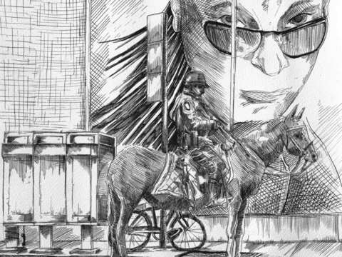 Horse cop midtown new york
