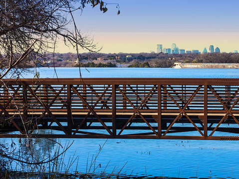 Dallas white rock bridge painterly