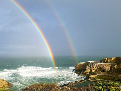 Rainbow over sutro baths